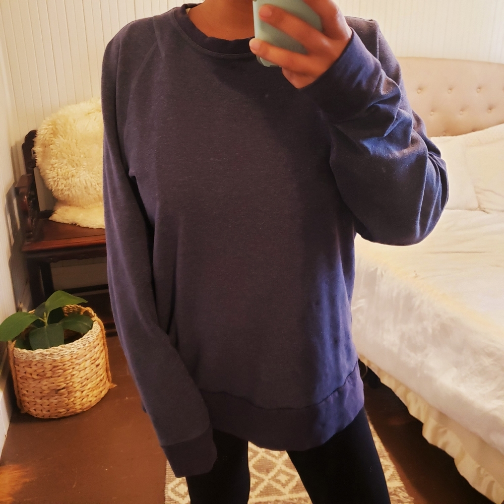 Lululemon Heather Navy Crewneck Sweatshirt Cozy